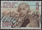 Stamps Spain -  Defensa Naval d´Tenerife. Siglo XVIII 