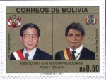 Sellos de America - Bolivia -  Entrevista Presidencial Bolivia - Peru