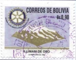 Sellos de America - Bolivia -  Rotary club Miraflores, Illimani de Oro