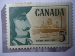 Stamps Canada -  Samuel de Champlain (1567-1635) Navegante -Provincia de Quebec. 350 Aniversario-Patrimonio de la Hum