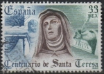 Stamps Spain -  IV centenario d´l´Muerte d´Santa Terasa d´Avila