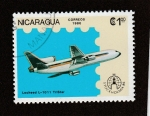 Sellos de America - Nicaragua -  Locheed L-1011Tristar 