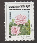 Stamps Cambodia -  Rosa