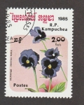 Stamps Cambodia -  Viola tricolor