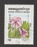 Stamps Cambodia -  Caprifoliceas