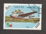 Stamps Laos -  Hidoavión Maconi Castoldi