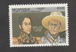Stamps Nicaragua -  200 Aniv. del movimiento Simón Bolivar