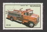 Stamps Nicaragua -  Coche de bomberos