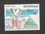 Stamps Nicaragua -  Nicaragua lucha por la paz