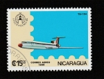 Sellos de America - Nicaragua -  Avión Tu-154