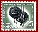 Stamps Spain -  Edifil 1516 San Sebastián sello del concejo 0,25