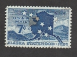 Sellos de America - Estados Unidos -  Adhesión como estado de alaska