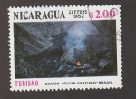 Stamps Nicaragua -  Cráter volcán Santiago-Masaya
