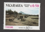 Stamps Nicaragua -  Ruinas de León viejo