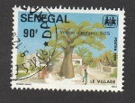 Stamps Senegal -  Pueblo de los niños
