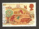 Stamps United Kingdom -  1226 - la vida medieval
