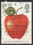 Stamps United Kingdom -  1260 - Una manzana, III Centº de la publicacion por Isaac Newton, de la ley de la gravedad