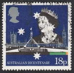 Stamps United Kingdom -  1316 - II centº de Australia, Elizabeth II