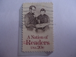 Sellos de America - Estados Unidos -  A National of Readers - Lincoln- Son Thomas (Tad) Lincoln (1853/71)-(Lincoln y su hijo Thomas (Tad)