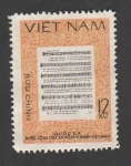 Sellos de Asia - Vietnam -  Letra y música himno ncional