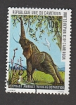 Stamps : Africa : Cameroon :  elefants, aninales en vias de desaparición