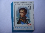 Stamps Venezuela -  Sesquincentenario de la Batalla de Ayacucho-Retrato del Mariscal Antonio José de Sucre (1795-1830)