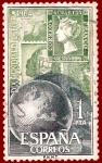 Stamps Spain -  Edifil 1596 Día mundial del sello 1964 1