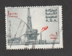 Sellos de Asia - Arabia Saudita -  Pozo de petroleo