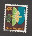 Stamps New Zealand -  Polilla puriri
