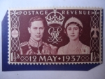 Stamps United Kingdom -  Coronación de George VI e Isabel Bowes-Lyon, 12 de mayo de 1937.