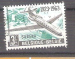 Stamps : Europe : Belgium :  RESERVADO JAVIER AVILA 40 aniversario de sabena Y1259