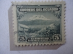 Stamps Ecuador -  Cimborazo - Montañas del Chimborazo. Serie: 1934-1945