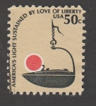 Stamps United States -  La luz americana sostenida por el amor a la libertad