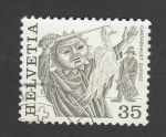 Stamps Switzerland -  el descabezamiento de la oca en Sursee