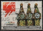 Sellos de Europa - España -  Nominacion d´Barcelonma como sede Olimpica 1992 