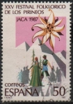 Stamps Spain -  XXV Festival Folklorico d´l´nPirineos en Jaca