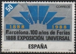 Stamps Spain -  I Centenario d´l´exposicion universal dl Barcelona 