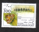 Stamps Afghanistan -  Gusanos de seda, Polilla tigre de jardín (caja Arctia)