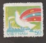 Stamps Vietnam -  Paloma de la paz
