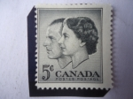 Sellos de America - Canad� -  Reina Elizabeth II y el Duque Felipe de Edimburgo.