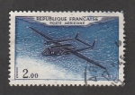 Stamps France -  Avión sobrevolando ciudades