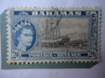 Stamps Bahamas -  Shipbuilding - Construcción Naval - Astilleros - Postage revenue.