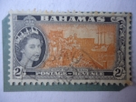 Stamps : America : Bahamas :  Native product -Sisal, ó Henequen- (Planta familia:Asparagaceeae) 