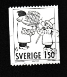 Sellos de Europa - Suecia -  Dibujos de comics suecos