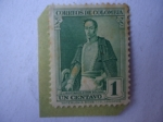 Stamps Colombia -  Libertador, Simón Bolívar 1783-1830 . Serie:Heroes de la Independencia.