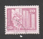 Stamps Germany -  Plza de Lenín en Berlín