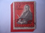 Sellos de America - Colombia -  Bolívar- Oleo del húngaro, Von Mosdóssy