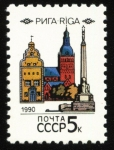 Stamps Russia -  LETONIA: Centro histórico de Riga
