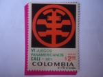 Stamps Colombia -  VI Juegos Panamericanos, Cali-1971 - Emblema de los Juegos.