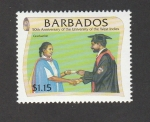 Stamps Barbados -  50 Aniv. de la Universidad de las Indias Occidentales